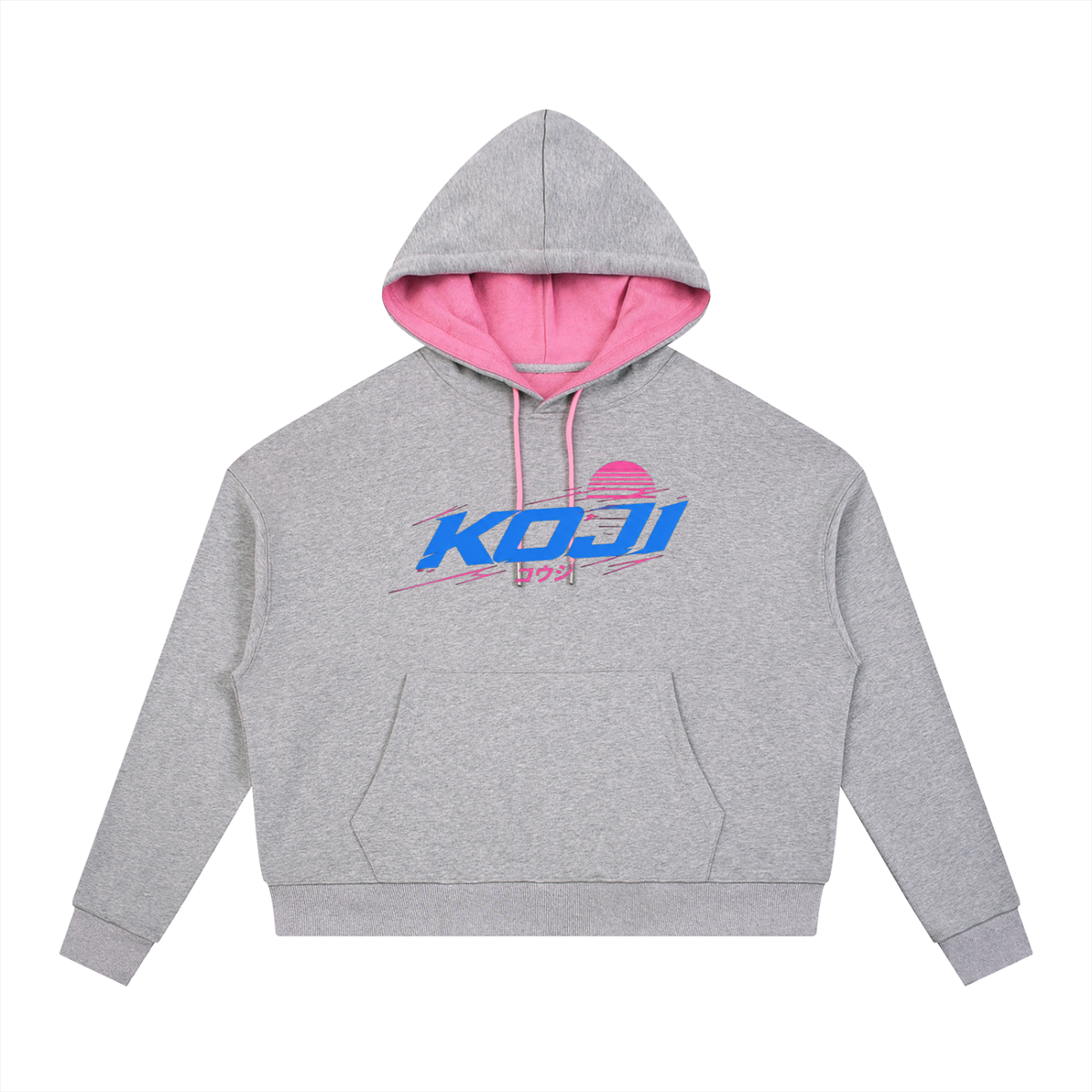 Contrast Koji/Dojo Drawstring Hoodie