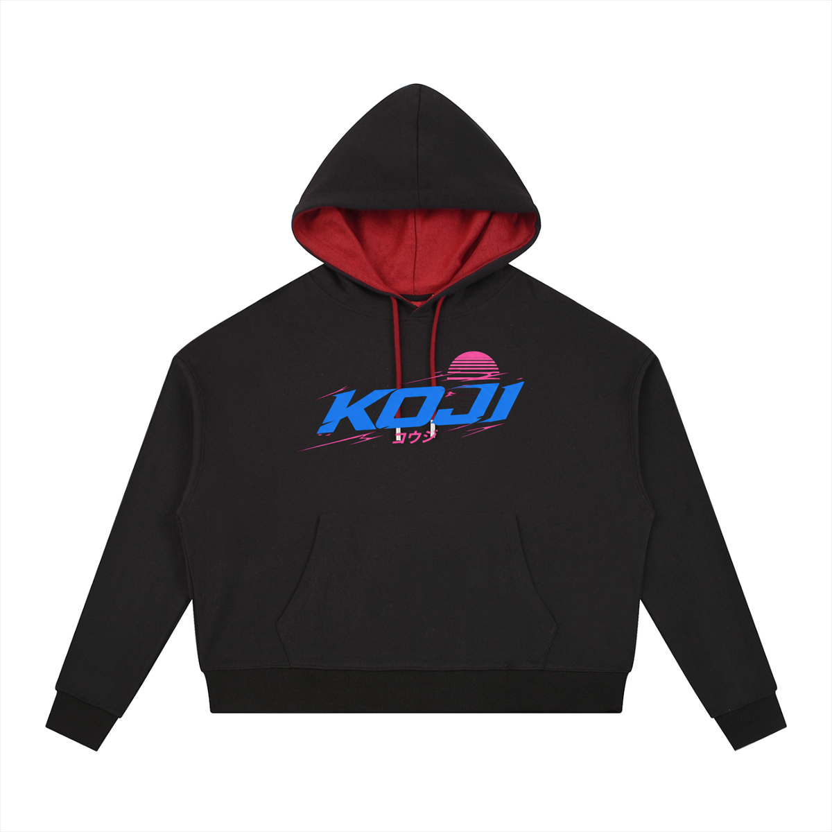 Contrast Koji/Dojo Drawstring Hoodie