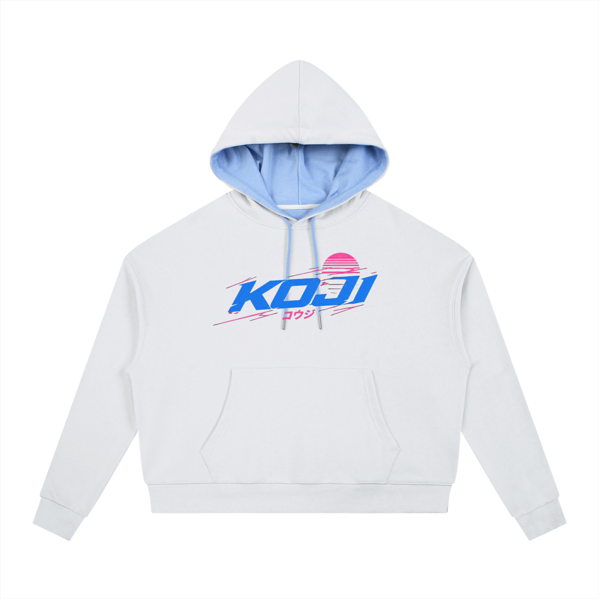 Contrast Koji/Dojo Drawstring Hoodie