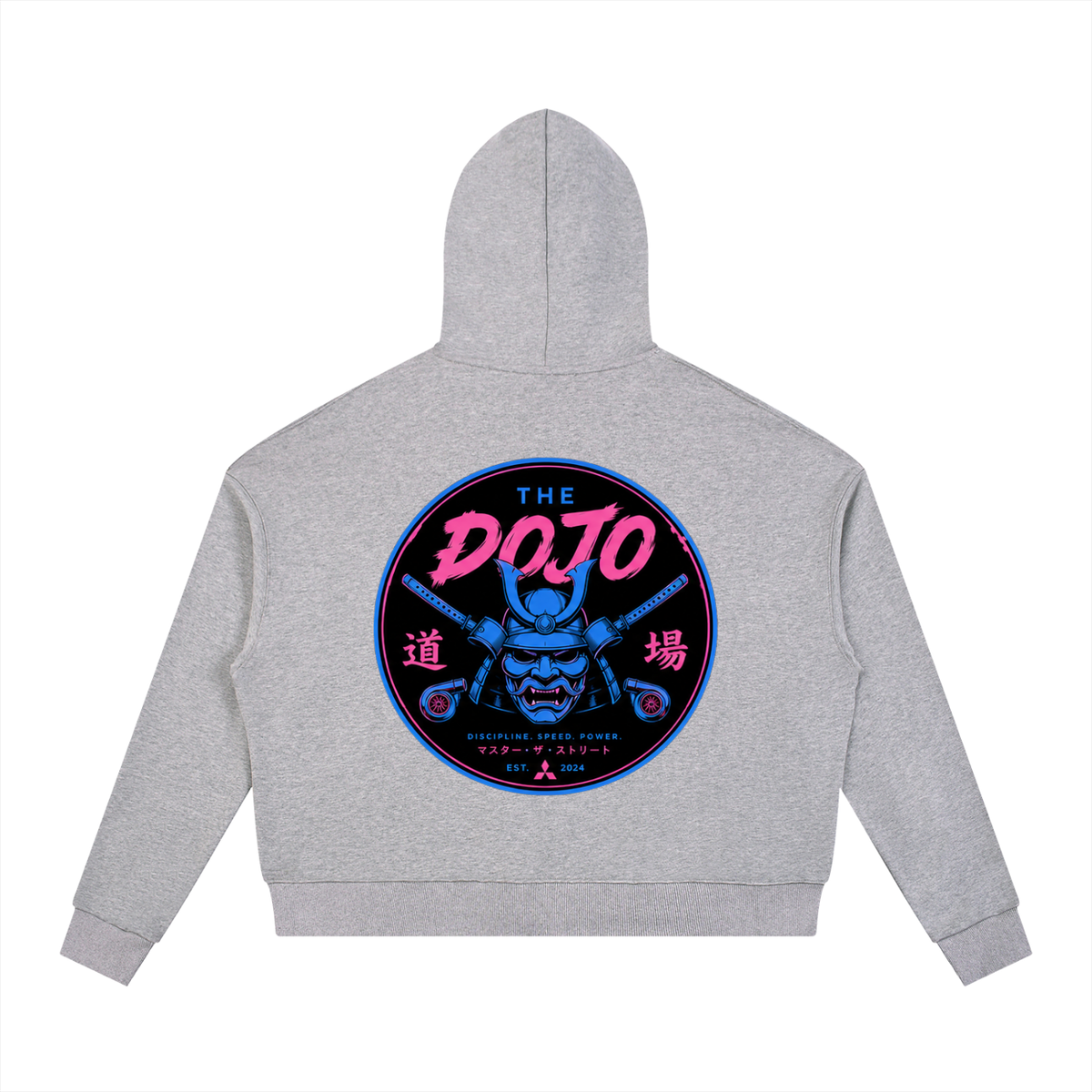 Contrast Koji/Dojo Drawstring Hoodie